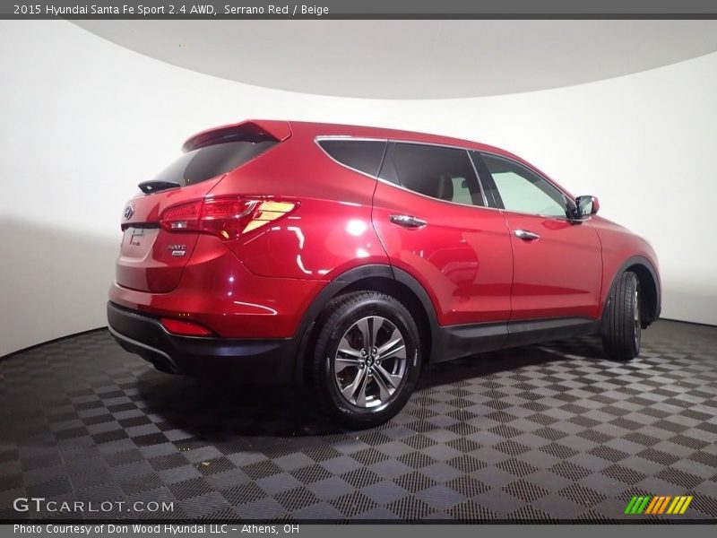 Serrano Red / Beige 2015 Hyundai Santa Fe Sport 2.4 AWD
