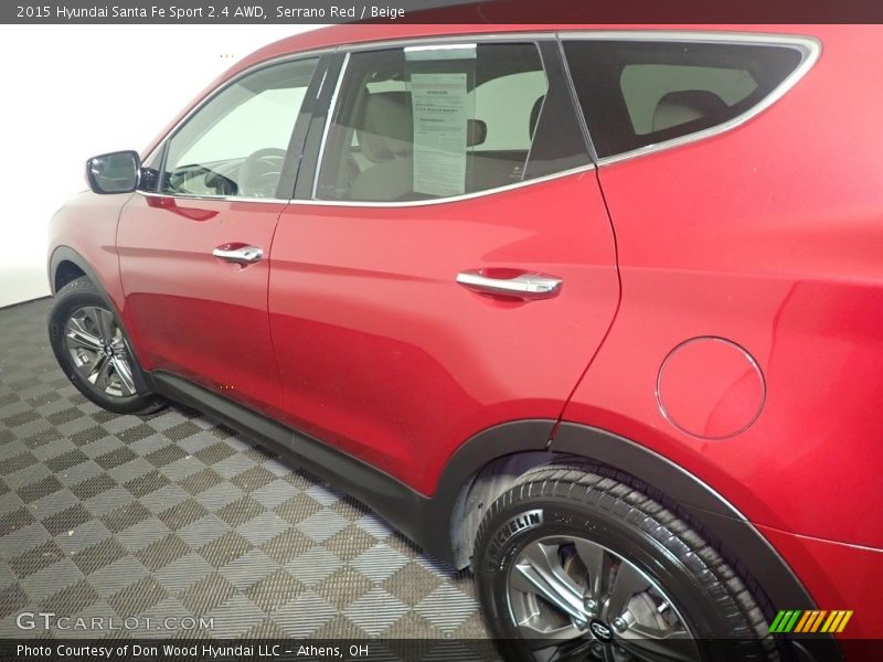 Serrano Red / Beige 2015 Hyundai Santa Fe Sport 2.4 AWD