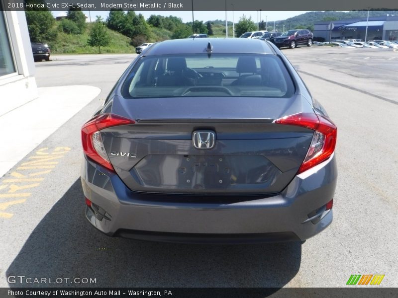Modern Steel Metallic / Black 2018 Honda Civic EX-L Sedan