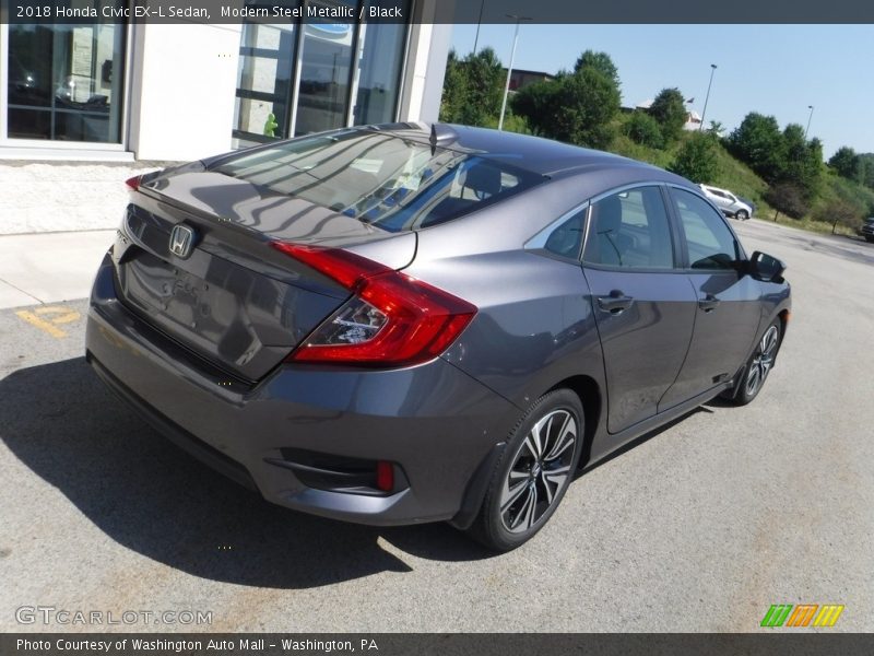Modern Steel Metallic / Black 2018 Honda Civic EX-L Sedan