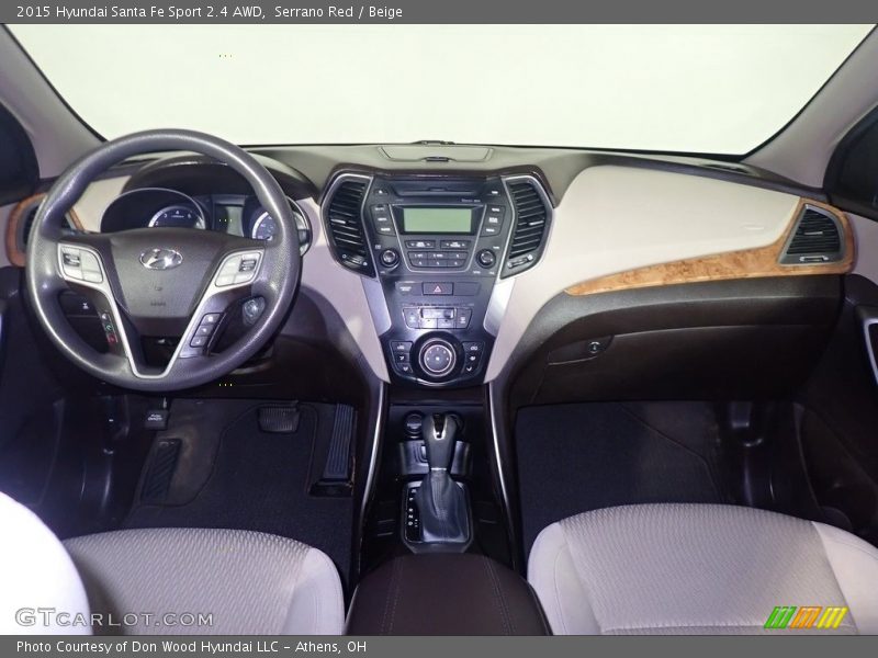Serrano Red / Beige 2015 Hyundai Santa Fe Sport 2.4 AWD