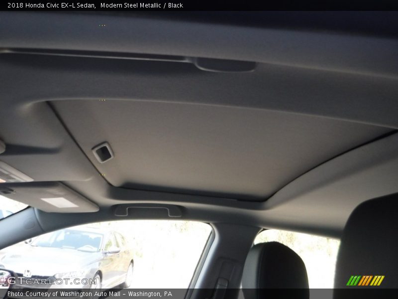 Modern Steel Metallic / Black 2018 Honda Civic EX-L Sedan