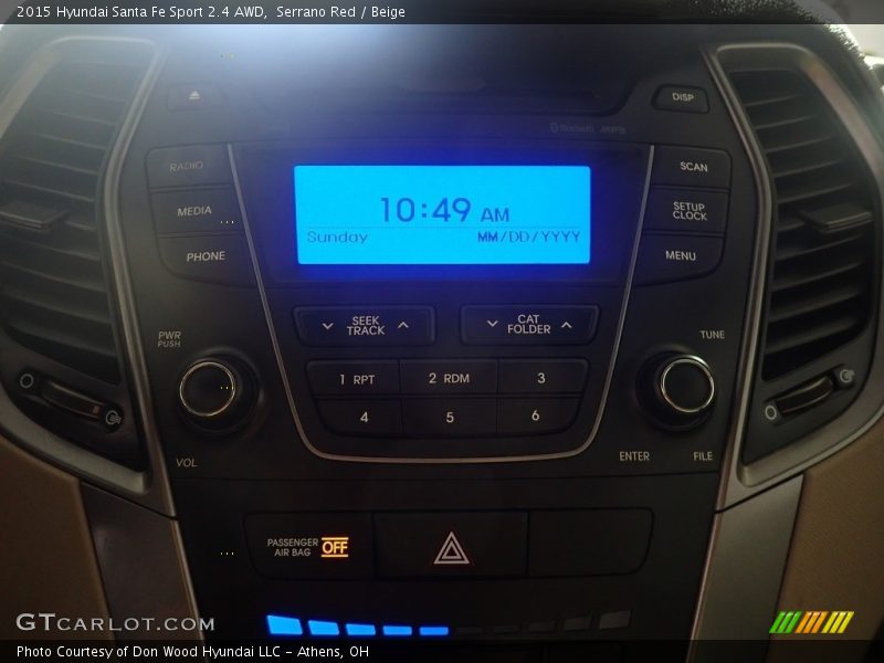 Serrano Red / Beige 2015 Hyundai Santa Fe Sport 2.4 AWD