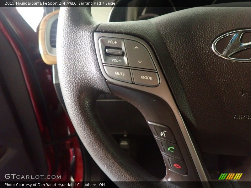 Serrano Red / Beige 2015 Hyundai Santa Fe Sport 2.4 AWD