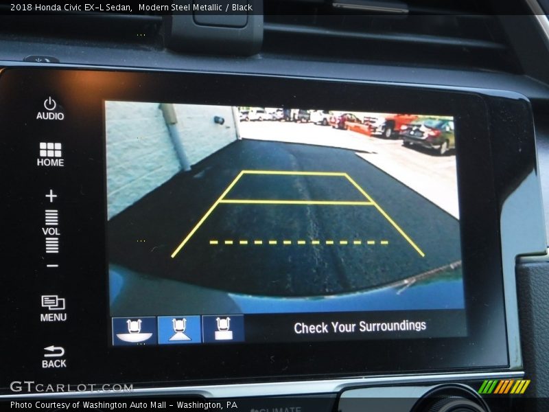 Modern Steel Metallic / Black 2018 Honda Civic EX-L Sedan