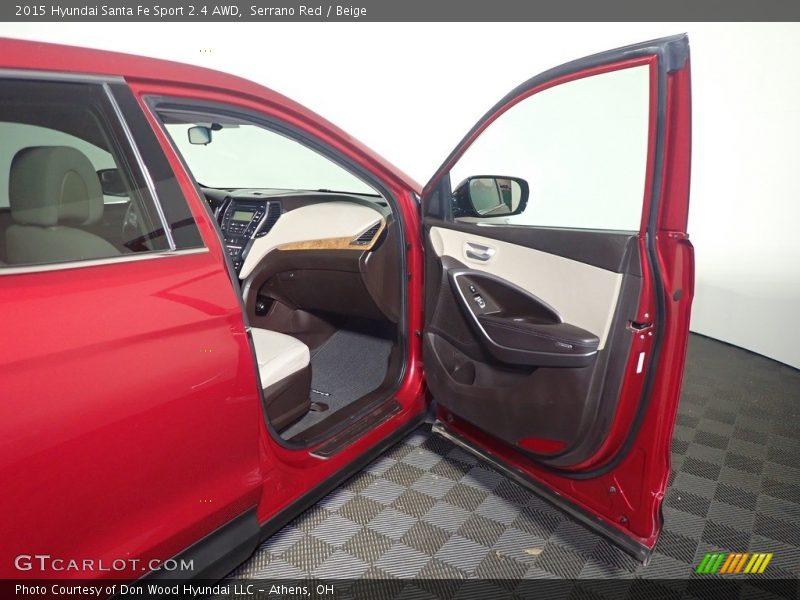 Serrano Red / Beige 2015 Hyundai Santa Fe Sport 2.4 AWD