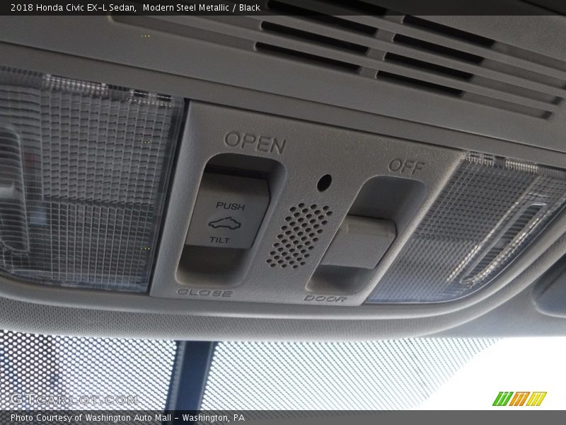 Modern Steel Metallic / Black 2018 Honda Civic EX-L Sedan