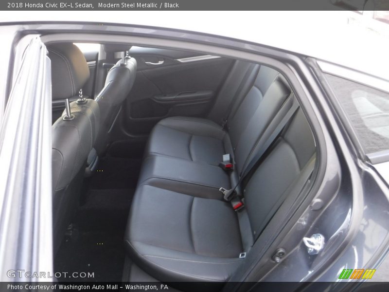 Modern Steel Metallic / Black 2018 Honda Civic EX-L Sedan