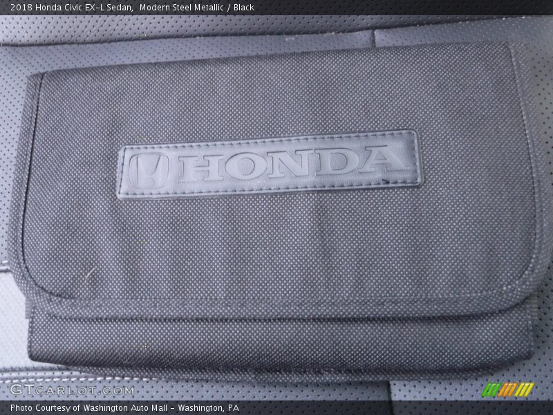 Modern Steel Metallic / Black 2018 Honda Civic EX-L Sedan