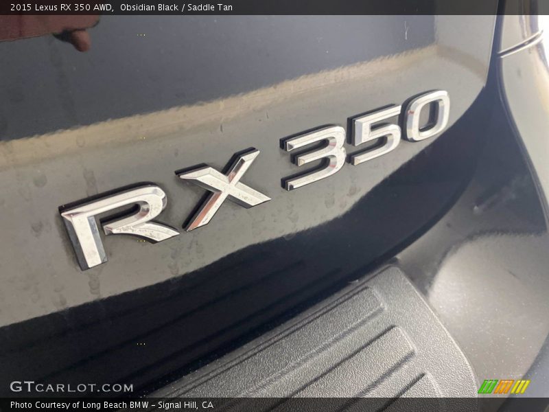 Obsidian Black / Saddle Tan 2015 Lexus RX 350 AWD