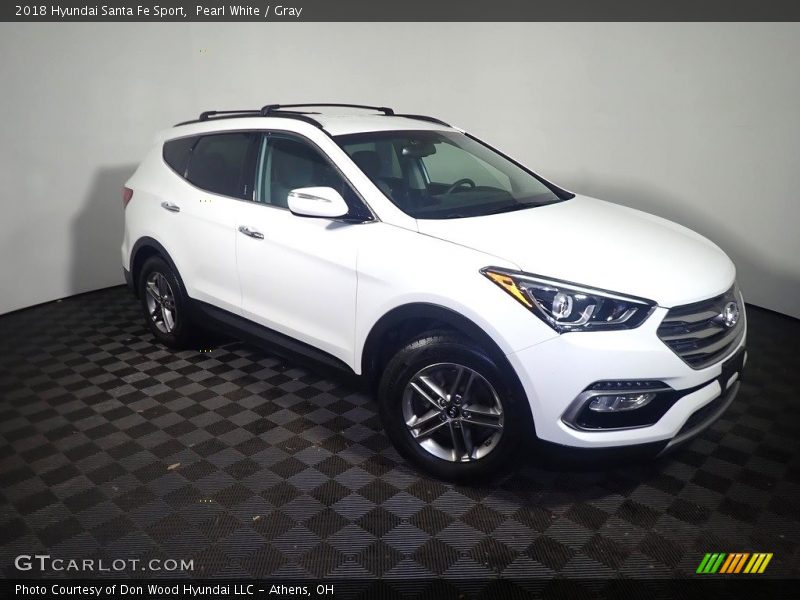 Pearl White / Gray 2018 Hyundai Santa Fe Sport