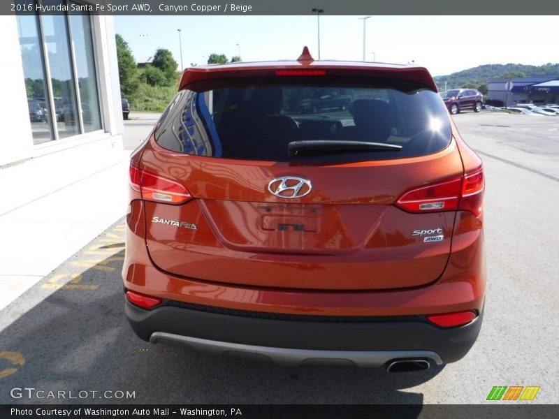 Canyon Copper / Beige 2016 Hyundai Santa Fe Sport AWD