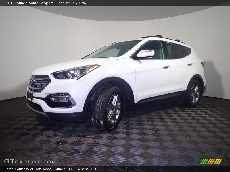 Pearl White / Gray 2018 Hyundai Santa Fe Sport
