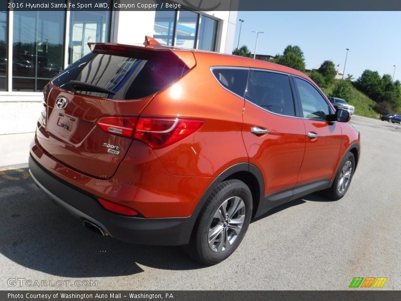 Canyon Copper / Beige 2016 Hyundai Santa Fe Sport AWD