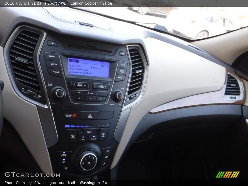 Canyon Copper / Beige 2016 Hyundai Santa Fe Sport AWD