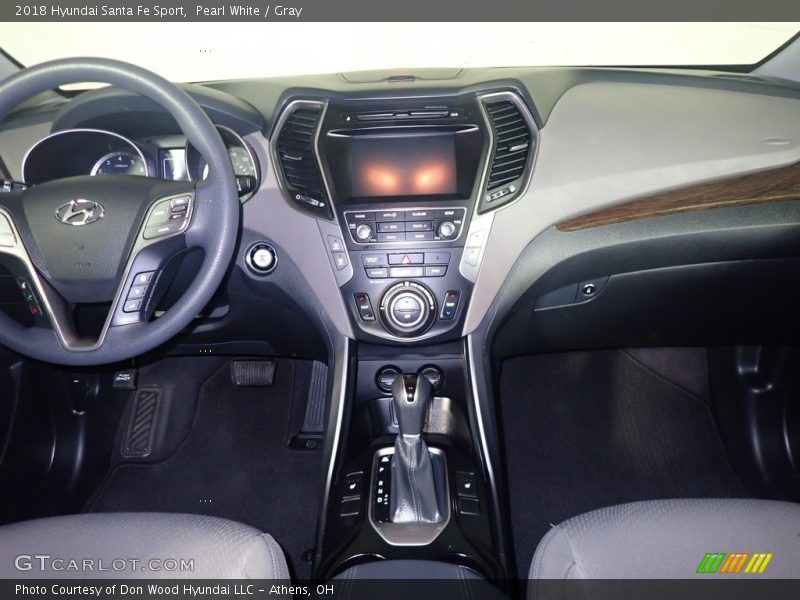 Pearl White / Gray 2018 Hyundai Santa Fe Sport
