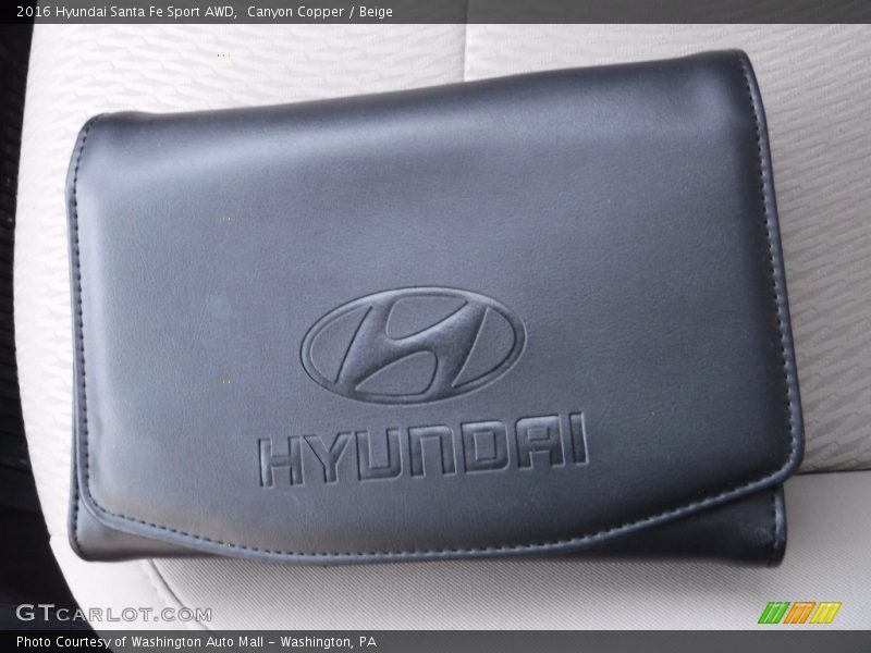 Canyon Copper / Beige 2016 Hyundai Santa Fe Sport AWD