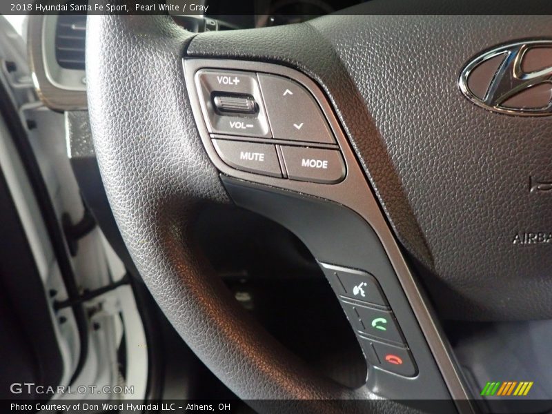Pearl White / Gray 2018 Hyundai Santa Fe Sport