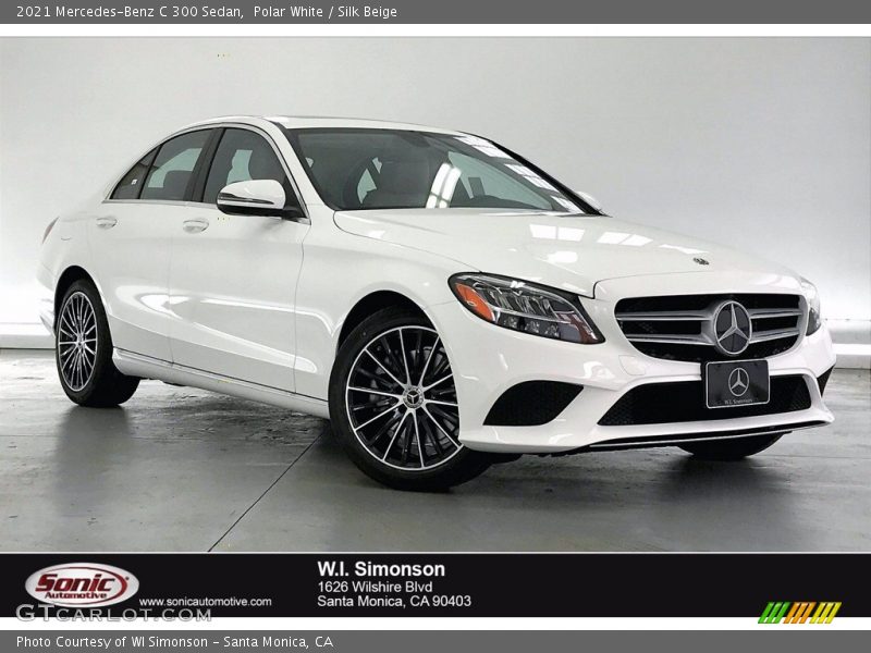 Polar White / Silk Beige 2021 Mercedes-Benz C 300 Sedan