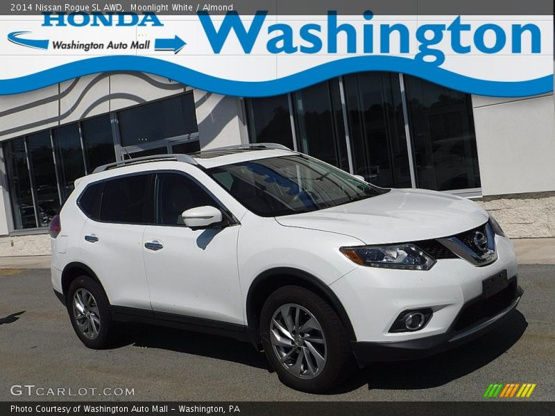 Moonlight White / Almond 2014 Nissan Rogue SL AWD