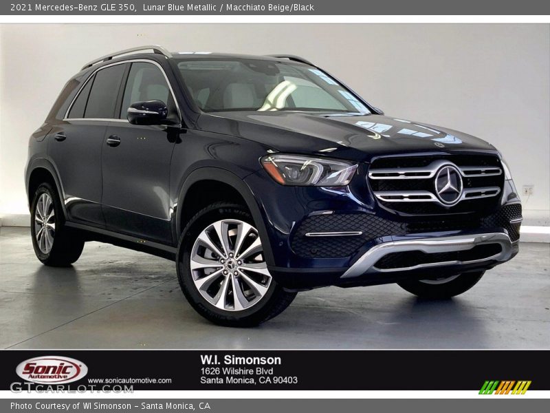 Lunar Blue Metallic / Macchiato Beige/Black 2021 Mercedes-Benz GLE 350