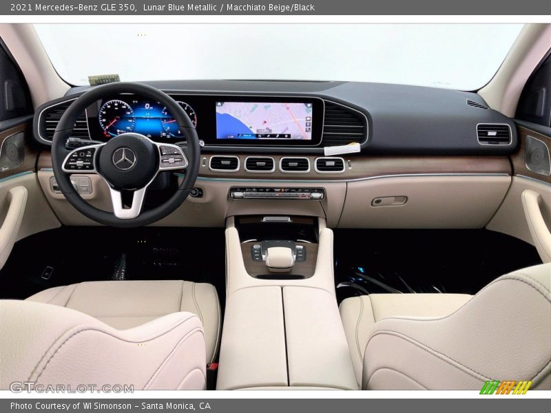 Lunar Blue Metallic / Macchiato Beige/Black 2021 Mercedes-Benz GLE 350