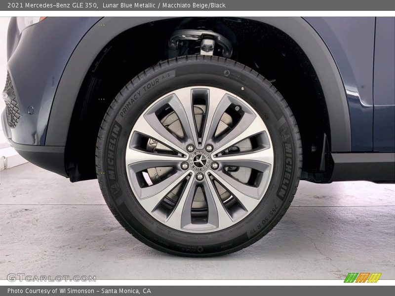Lunar Blue Metallic / Macchiato Beige/Black 2021 Mercedes-Benz GLE 350