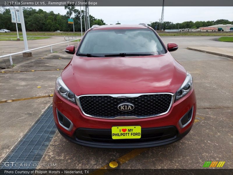 Remington Red / Stone Beige 2017 Kia Sorento LX V6