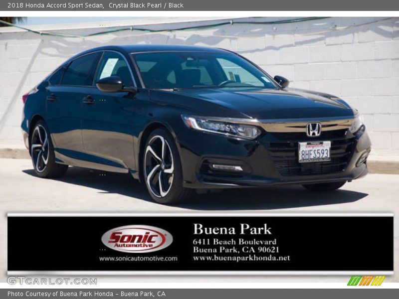 Crystal Black Pearl / Black 2018 Honda Accord Sport Sedan