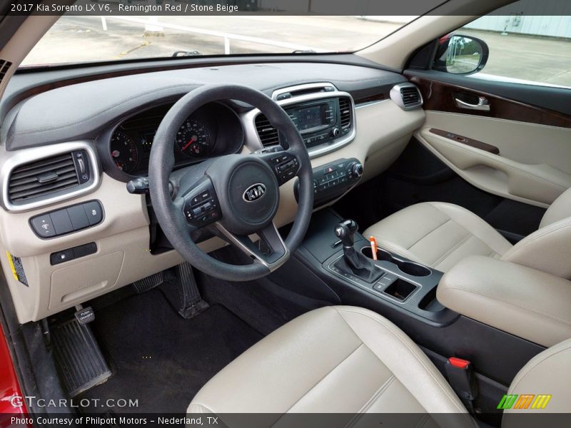 Stone Beige Interior - 2017 Sorento LX V6 