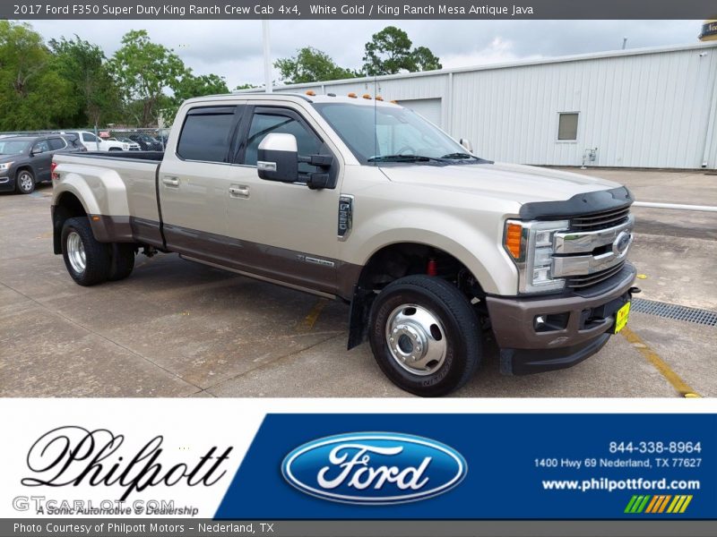 White Gold / King Ranch Mesa Antique Java 2017 Ford F350 Super Duty King Ranch Crew Cab 4x4