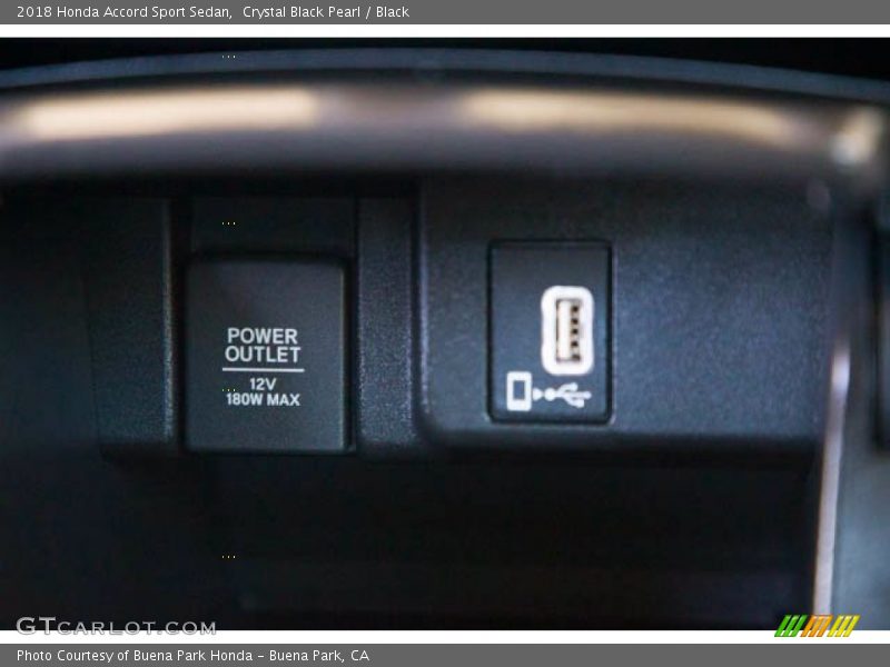 Crystal Black Pearl / Black 2018 Honda Accord Sport Sedan