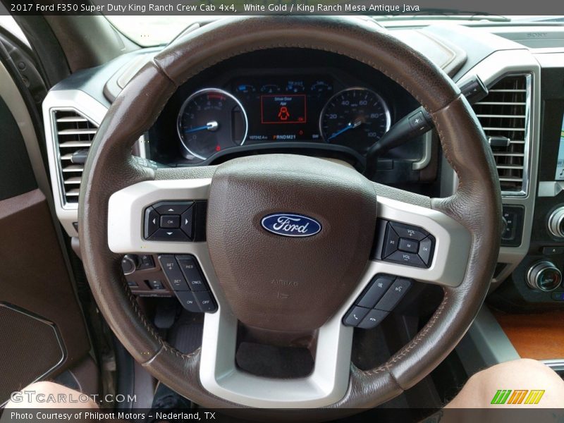 White Gold / King Ranch Mesa Antique Java 2017 Ford F350 Super Duty King Ranch Crew Cab 4x4