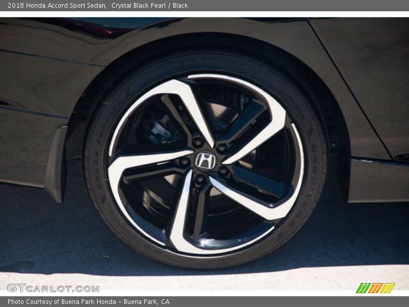 Crystal Black Pearl / Black 2018 Honda Accord Sport Sedan