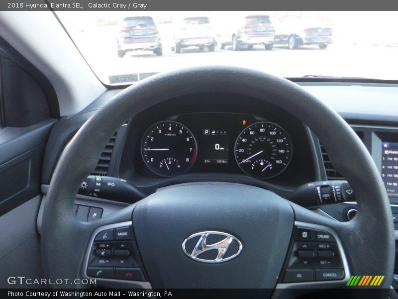 Galactic Gray / Gray 2018 Hyundai Elantra SEL
