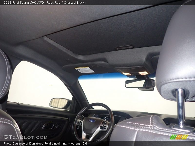 Ruby Red / Charcoal Black 2018 Ford Taurus SHO AWD
