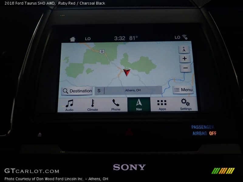 Ruby Red / Charcoal Black 2018 Ford Taurus SHO AWD