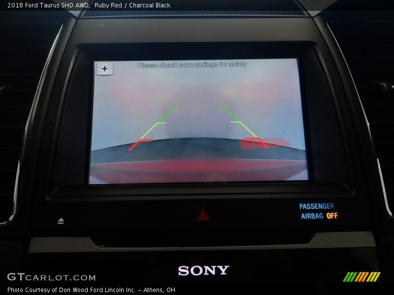 Ruby Red / Charcoal Black 2018 Ford Taurus SHO AWD