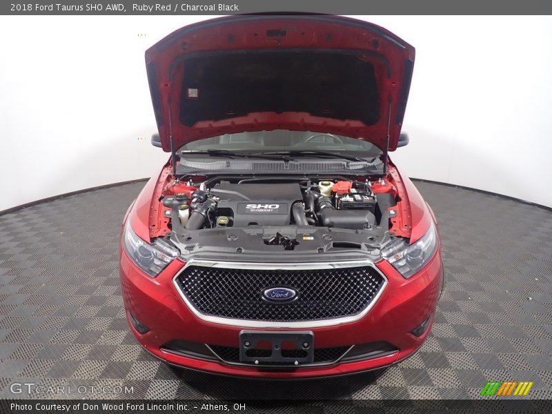 Ruby Red / Charcoal Black 2018 Ford Taurus SHO AWD