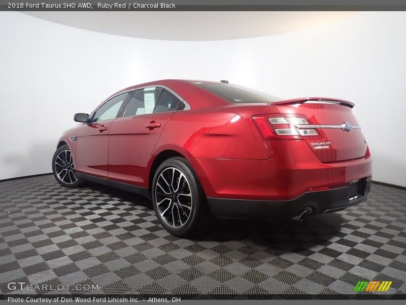 Ruby Red / Charcoal Black 2018 Ford Taurus SHO AWD