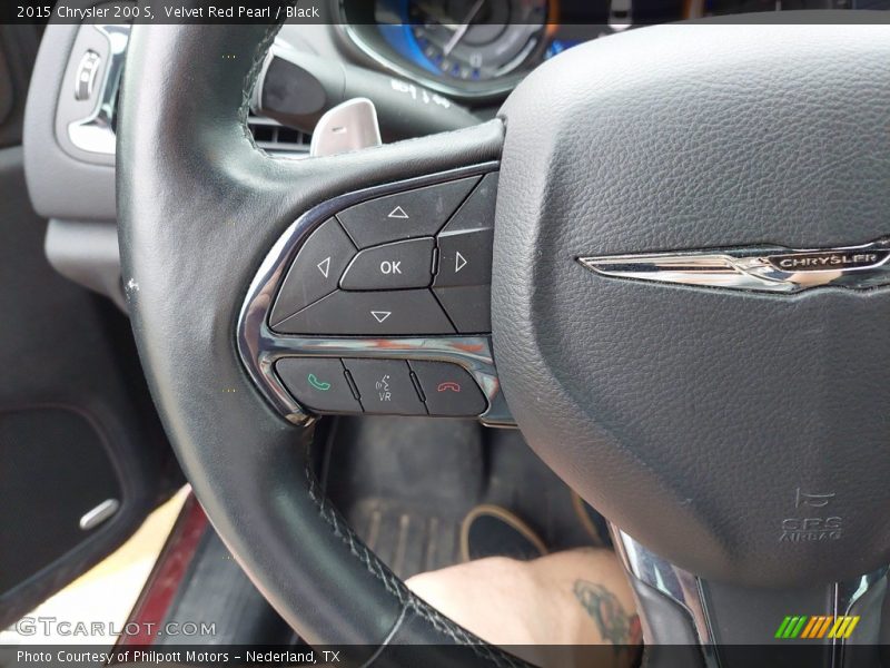 Velvet Red Pearl / Black 2015 Chrysler 200 S