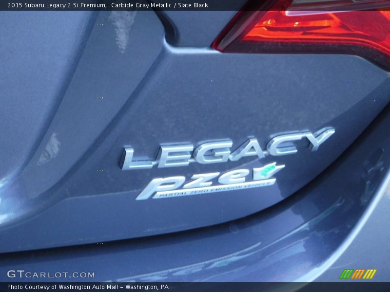 Carbide Gray Metallic / Slate Black 2015 Subaru Legacy 2.5i Premium