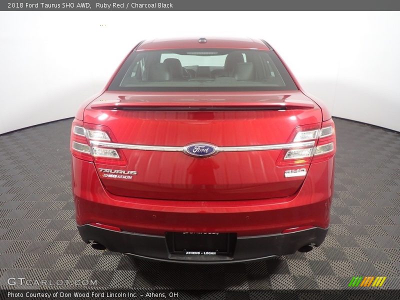 Ruby Red / Charcoal Black 2018 Ford Taurus SHO AWD