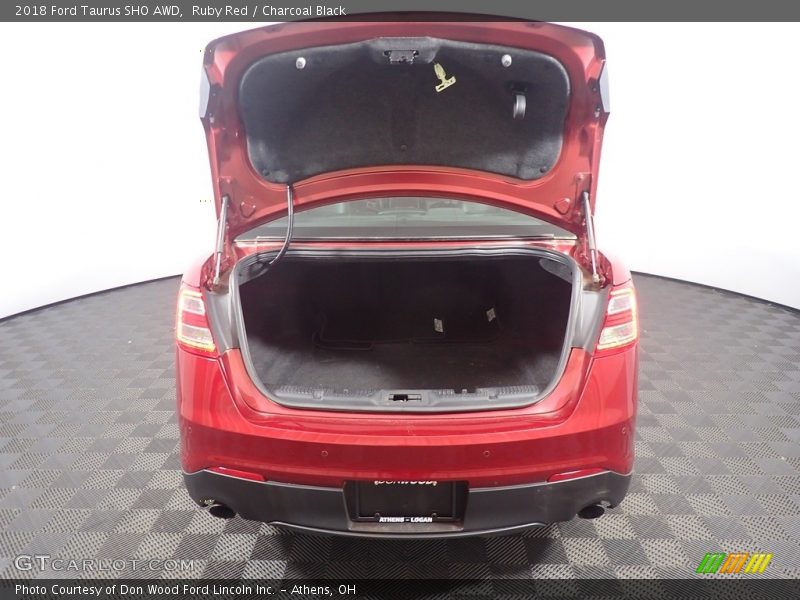 Ruby Red / Charcoal Black 2018 Ford Taurus SHO AWD