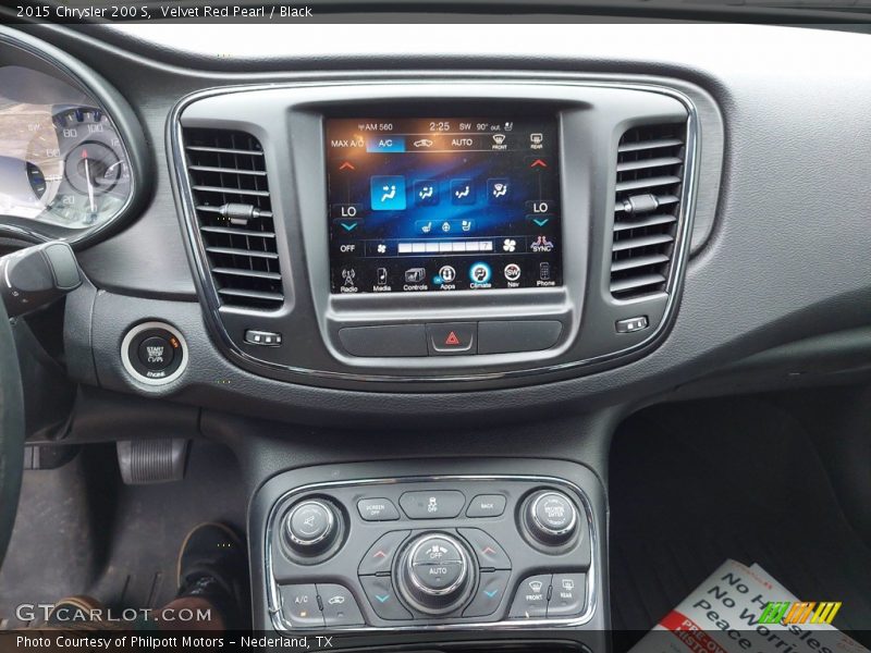 Velvet Red Pearl / Black 2015 Chrysler 200 S