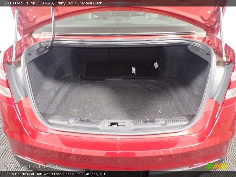 Ruby Red / Charcoal Black 2018 Ford Taurus SHO AWD