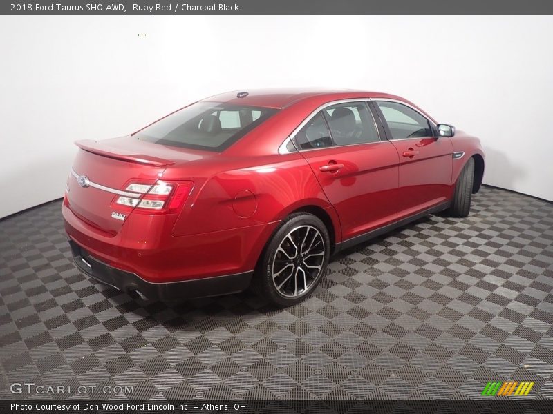 Ruby Red / Charcoal Black 2018 Ford Taurus SHO AWD