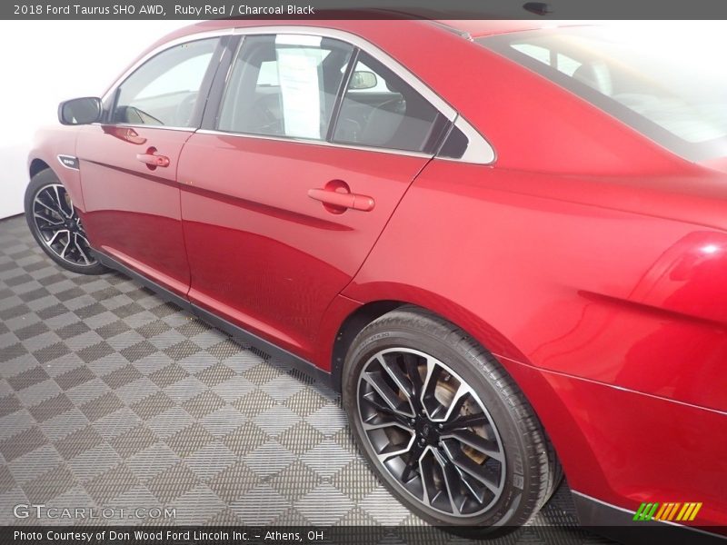 Ruby Red / Charcoal Black 2018 Ford Taurus SHO AWD