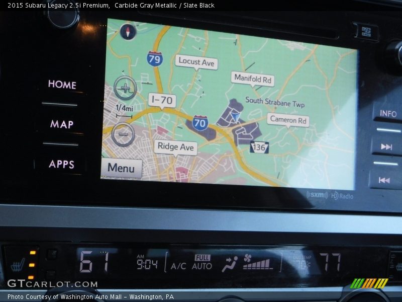 Carbide Gray Metallic / Slate Black 2015 Subaru Legacy 2.5i Premium
