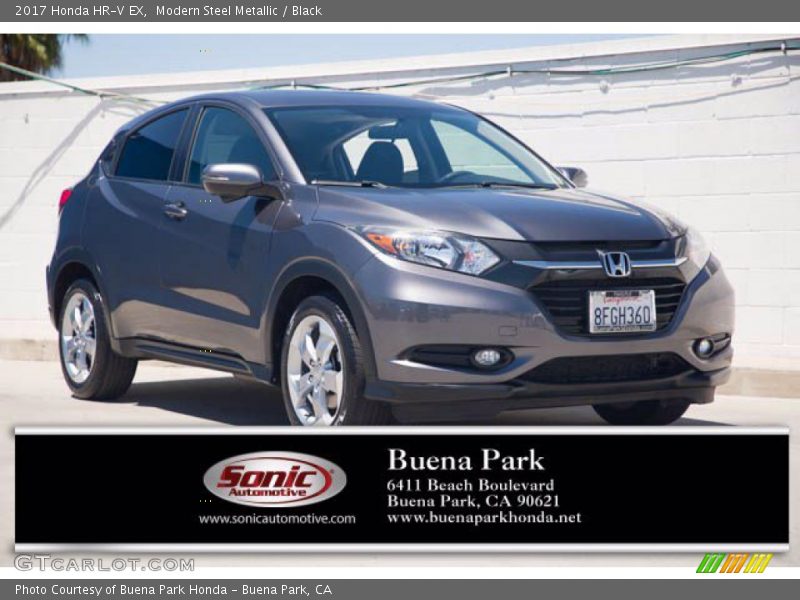 Modern Steel Metallic / Black 2017 Honda HR-V EX